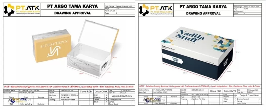Kardus Sepatu Custom