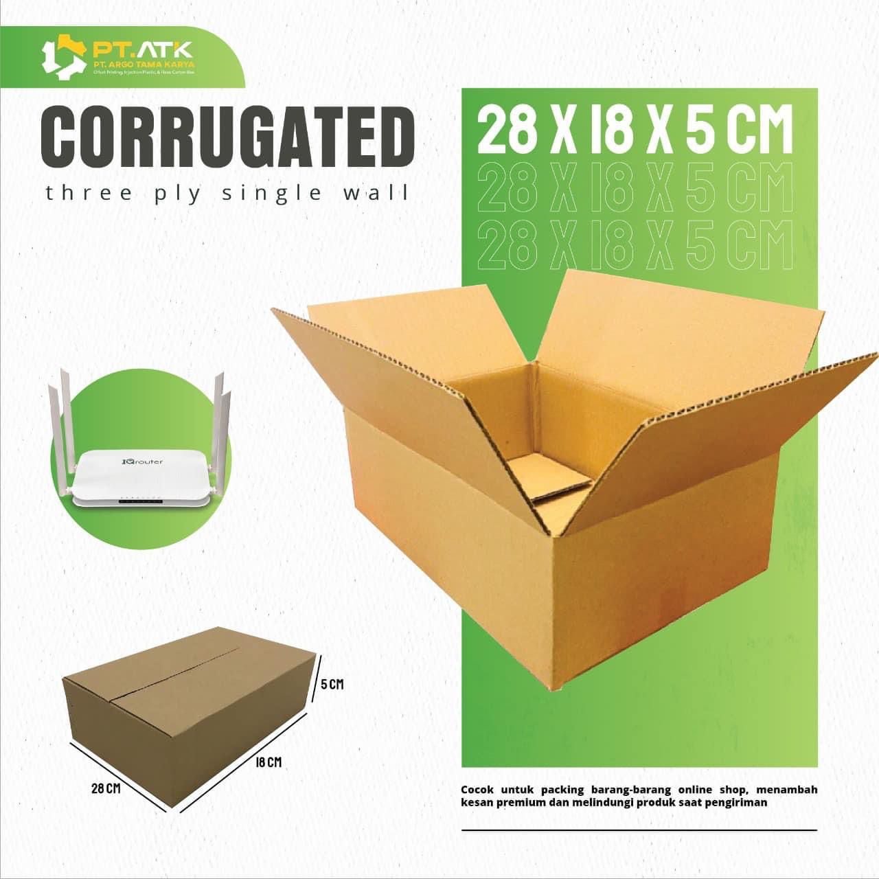 Karton Box Polos Ukuran 28x18x5