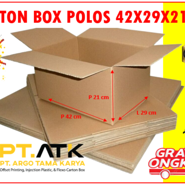 Karton Box Polos Ukuran 42x29x21
