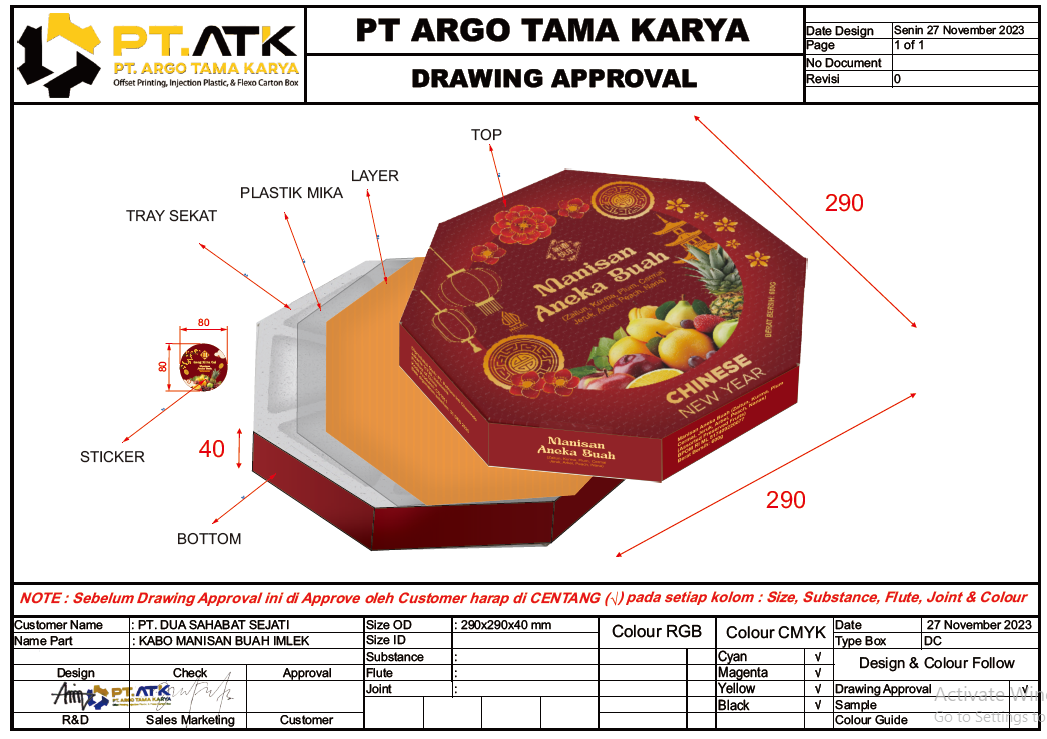 Box Kemasan Manisan Buah Imlek